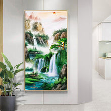 Charger l&#39;image dans la galerie, Paysage - diamant rond complet - 45x85cm
