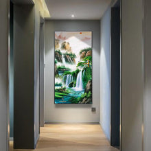 Charger l&#39;image dans la galerie, Paysage - diamant rond complet - 45x85cm
