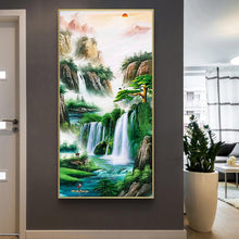 Charger l&#39;image dans la galerie, Paysage - diamant rond complet - 45x85cm
