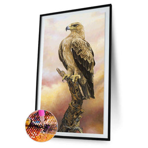 Aigle animal - diamant rond complet - 45x85cm