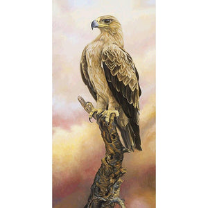 Aigle animal - diamant rond complet - 45x85cm