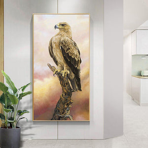 Aigle animal - diamant rond complet - 45x85cm