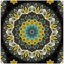 Charger l&#39;image dans la galerie, Fleur jaune - diamant rond complet - 30x30cm
