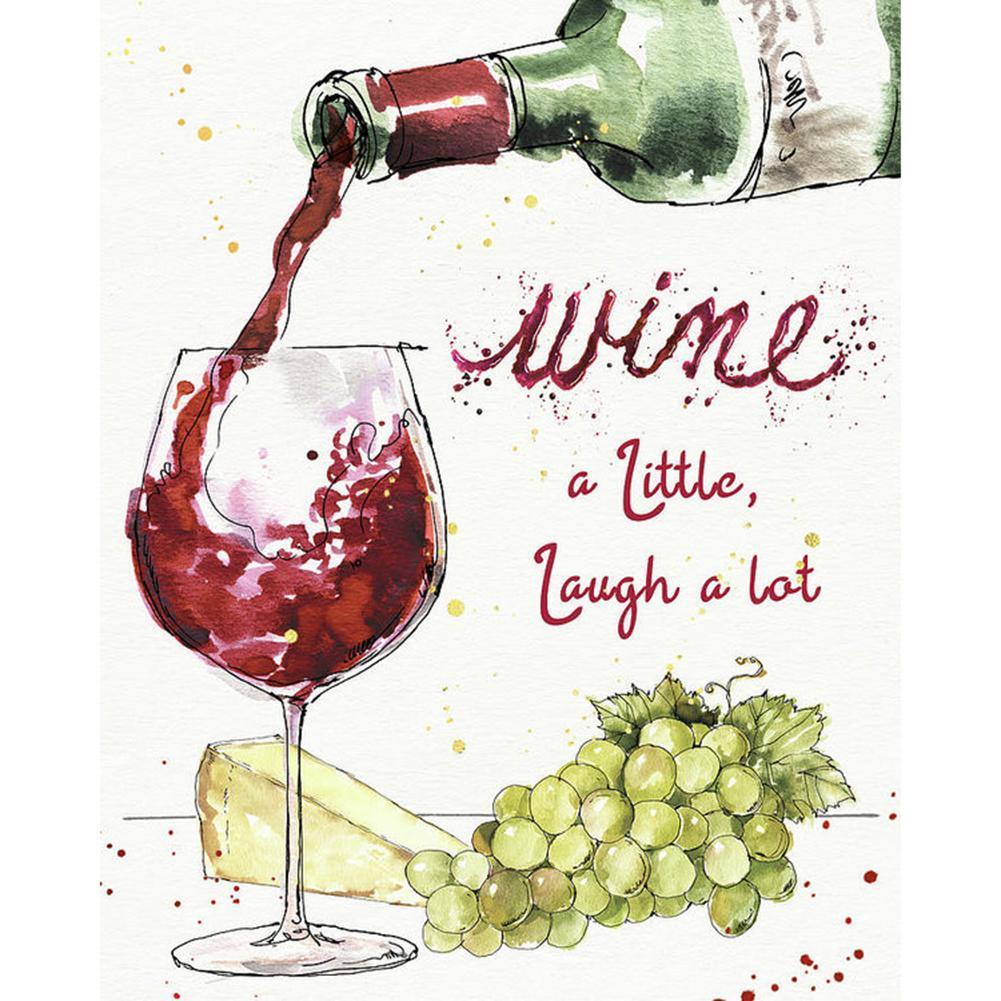 Verre à vin - diamant rond complet - 30x40cm