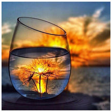 Charger l&#39;image dans la galerie, Coup de coupe - diamant rond complet - 25x25cm
