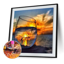 Charger l&#39;image dans la galerie, Coup de coupe - diamant rond complet - 25x25cm
