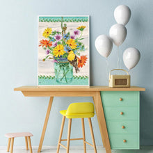 Charger l&#39;image dans la galerie, Fleurs - diamant rond complet - 30x40cm
