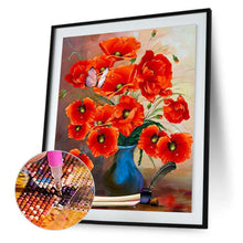 Charger l&#39;image dans la galerie, Fleurs de fleur - diamant rond complet - 30x40cm
