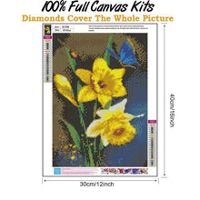 Charger l&#39;image dans la galerie, Fleurs de fleur - diamant rond complet - 30x40cm
