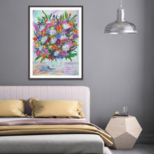 Charger l&#39;image dans la galerie, Fleurs de fleur - diamant rond complet - 30x40cm
