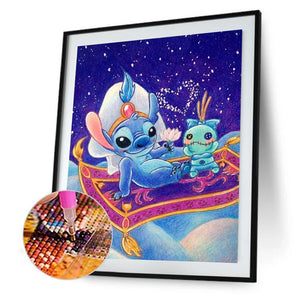 Poupée de dessin animé - diamant rond complet - 40x50cm