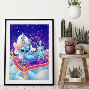 Poupée de dessin animé - diamant rond complet - 40x50cm