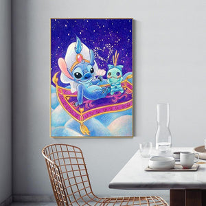 Poupée de dessin animé - diamant rond complet - 40x50cm
