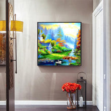 Charger l&#39;image dans la galerie, Vue de campagne - diamant rond complet - 40x40cm
