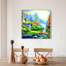 Charger l&#39;image dans la galerie, Vue de campagne - diamant rond complet - 40x40cm
