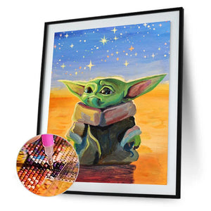 Pauvre monstre - diamant rond complet - 30x40cm