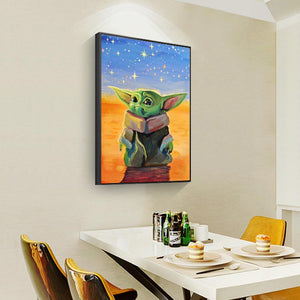 Pauvre monstre - diamant rond complet - 30x40cm