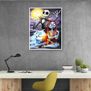 Cauchemar avant Noël - diamant rond complet - 40x50cm