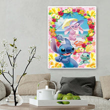 Charger l&#39;image dans la galerie, Famille de chien de dessin animé - diamant rond complet - 40x50cm
