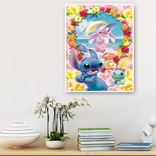 Charger l&#39;image dans la galerie, Famille de chien de dessin animé - diamant rond complet - 40x50cm
