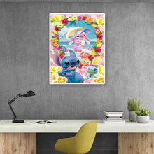 Charger l&#39;image dans la galerie, Famille de chien de dessin animé - diamant rond complet - 40x50cm
