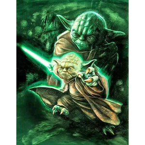 Rôle de film yoda - diamant rond complet - 40x50cm