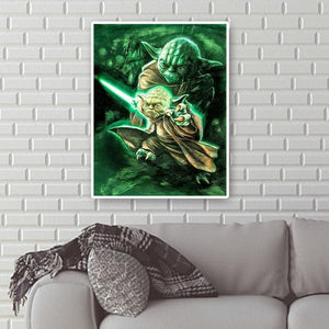 Rôle de film yoda - diamant rond complet - 40x50cm