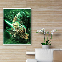 Charger l&#39;image dans la galerie, Rôle de film yoda - diamant rond complet - 40x50cm
