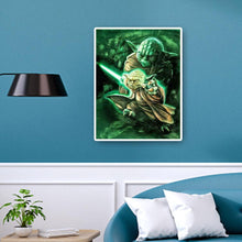 Charger l&#39;image dans la galerie, Rôle de film yoda - diamant rond complet - 40x50cm
