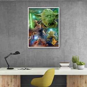Rôle de film yoda - diamant rond complet - 40x50cm