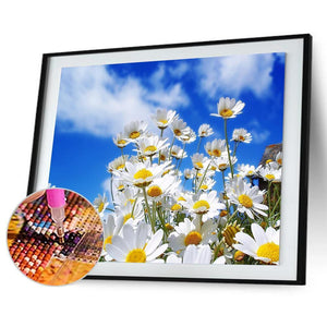 Plantes - diamant rond complet - 40x30cm