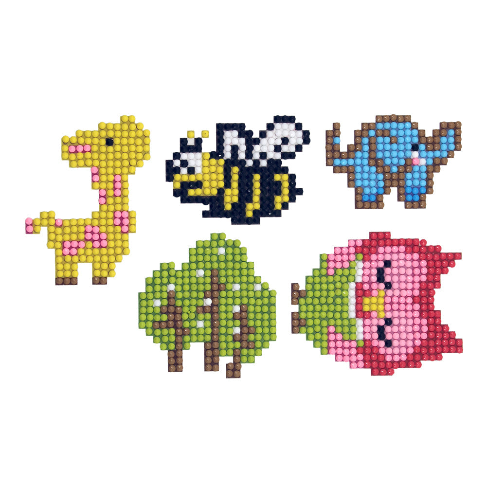 5pcs-Animal-Diamond Painting Autocollants
