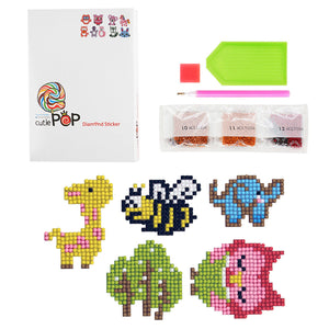 5pcs-Animal-Diamond Painting Autocollants