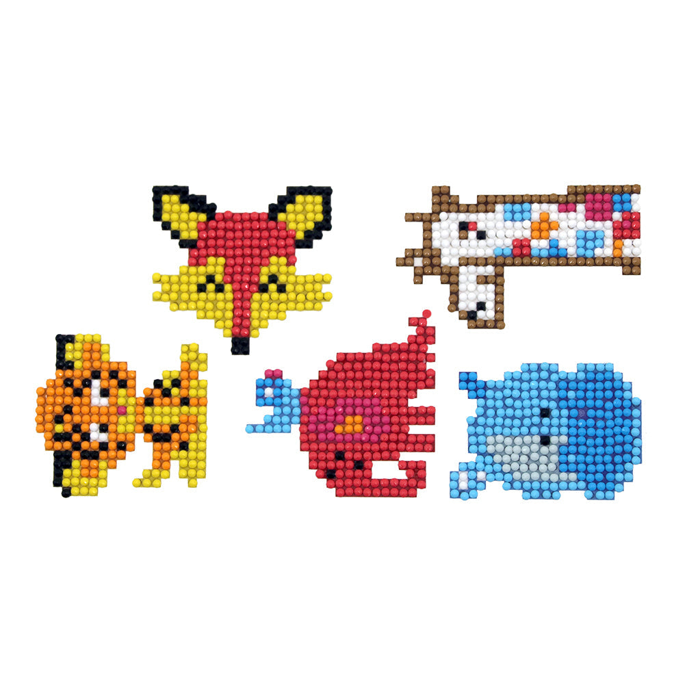 5pcs-Animal-Diamond Painting Autocollants