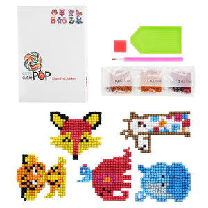 5pcs-Animal-Diamond Painting Autocollants