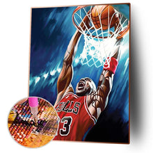Charger l&#39;image dans la galerie, Joueur de basket-ball - diamant rond complet - 30x40cm
