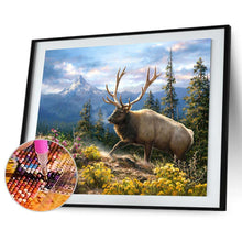 Charger l&#39;image dans la galerie, Cerf animal - diamant rond complet - 40x30cm
