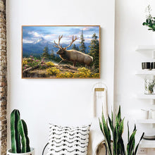 Charger l&#39;image dans la galerie, Cerf animal - diamant rond complet - 40x30cm
