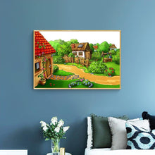 Charger l&#39;image dans la galerie, Chalet de campagne - diamant rond complet - 40x30cm
