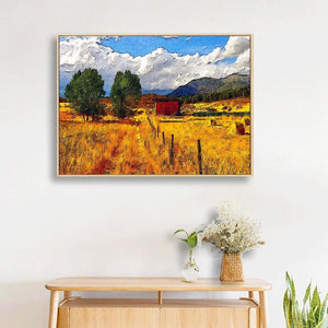 Paysage - diamant rond complet - 40x30cm