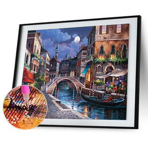 Paysage - diamant rond complet - 40x30cm