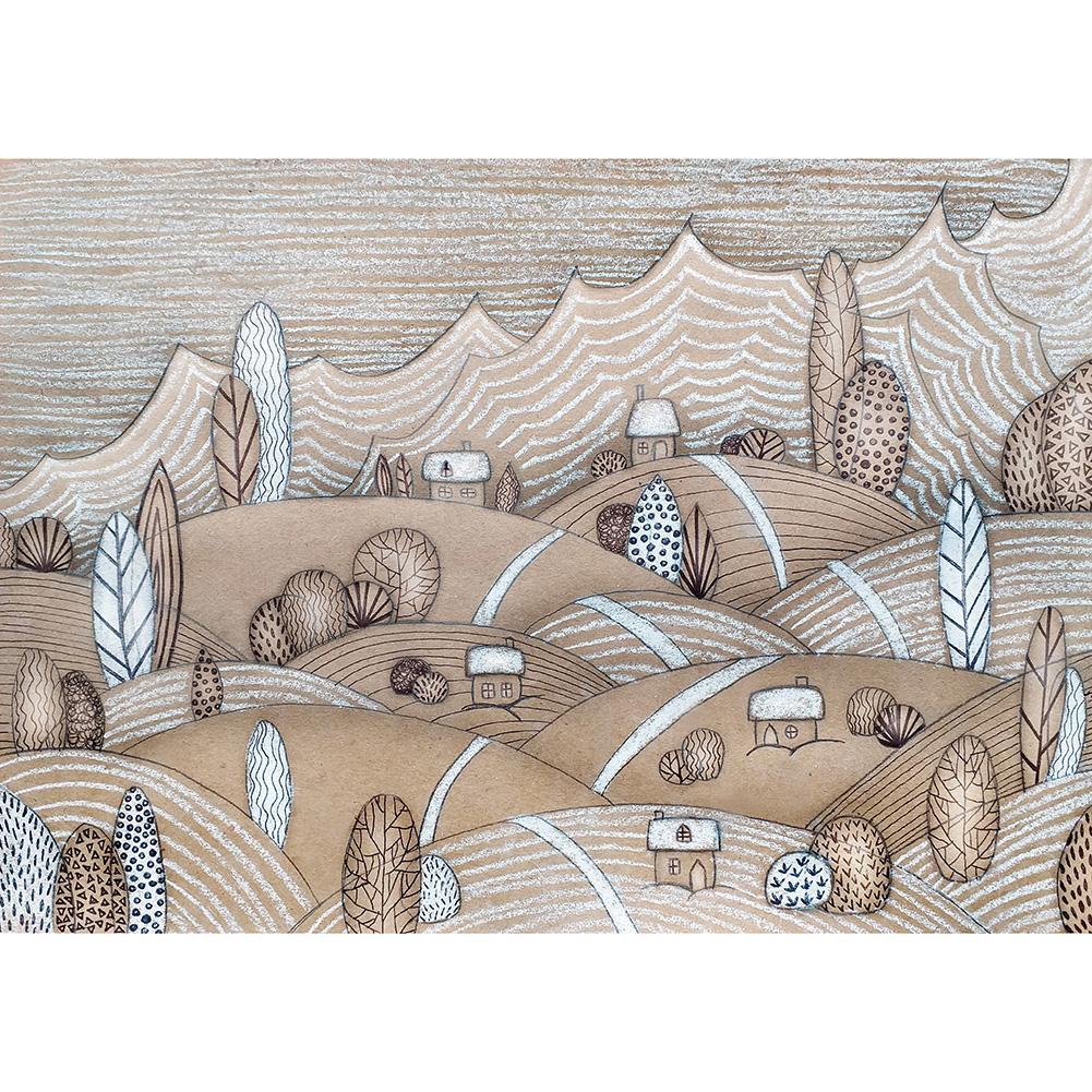 Paysage - diamant rond complet - 40x30cm