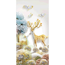 Charger l&#39;image dans la galerie, Cerf d’animal - diamant rond complet - 45x85cm
