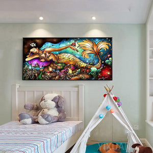 Mer - femme de chambre - diamant rond complet - 100x50cm