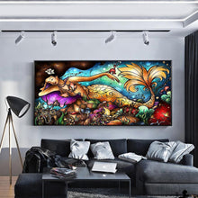 Charger l&#39;image dans la galerie, Mer - femme de chambre - diamant rond complet - 100x50cm

