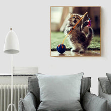 Charger l&#39;image dans la galerie, Chaton - diamant rond complet - 30x30cm

