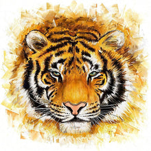 Charger l&#39;image dans la galerie, Tiger animal - diamant rond complet - 30x30cm

