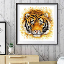 Charger l&#39;image dans la galerie, Tiger animal - diamant rond complet - 30x30cm
