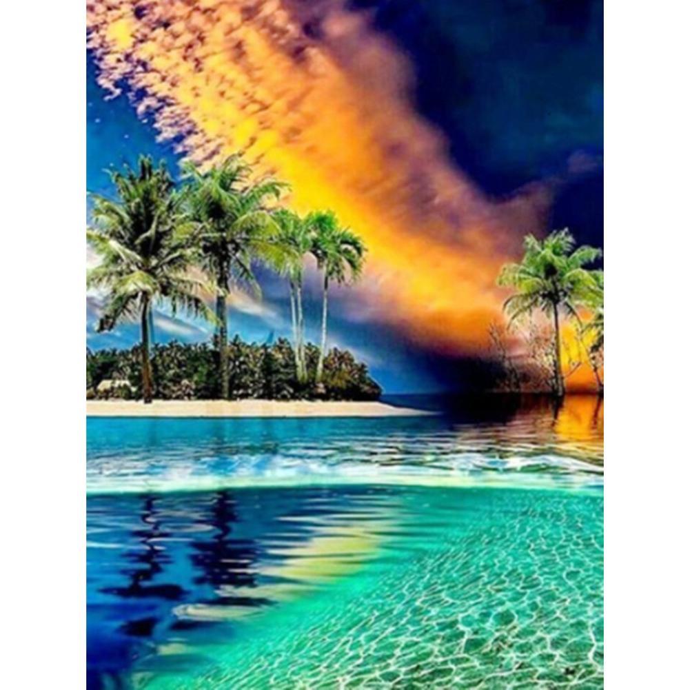 Paysage - diamant rond complet - 30x40cm