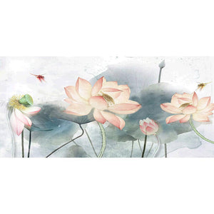 Lotus - diamant rond complet - 100x50cm